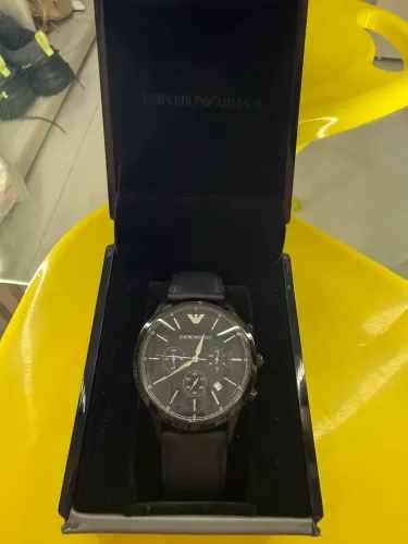 Relógio Empório Armani pulseira de couro
