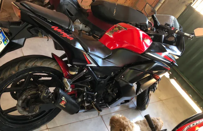 Troco Moto Kawasaki Ninja 2010 250R por Carro