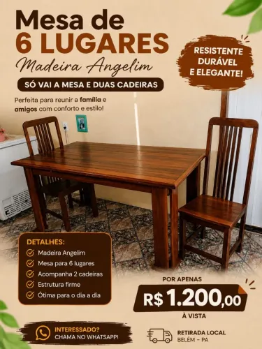 VENDO MESA DE 6 LUGARES