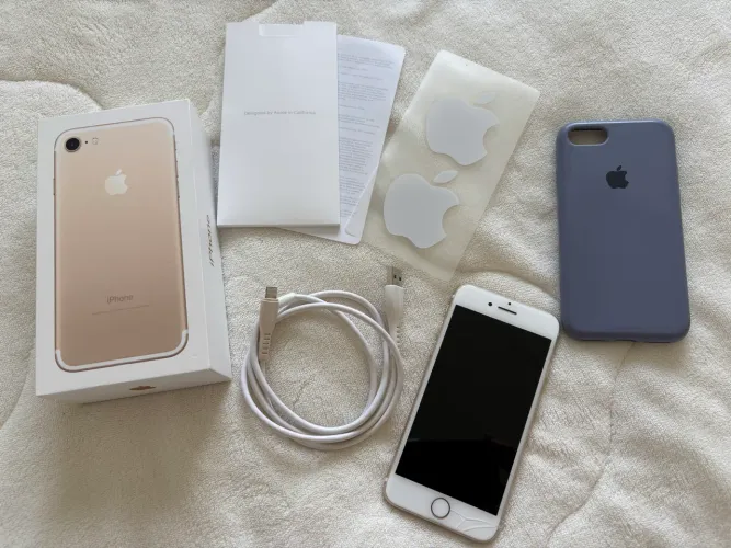Celular iPhone 7, Branco/Rose, 32Gb (Completo)
