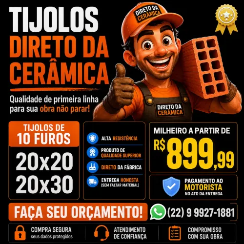 TIJOLOS DIRETO DA FÁBRICA
