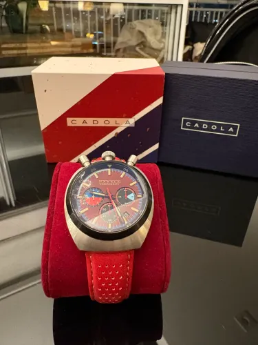 Relógio Cadola Testa Di Toro Chronograph Fireball Red CD-1058-05 FORA DE CATÁLOGO 