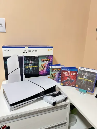 Ps5 Slim 1T mídia física com nota ACEITO CARTÃO