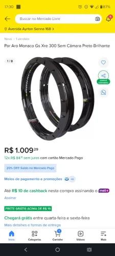 Rodas GS Mônaco XRE Sahara tornado e Lander