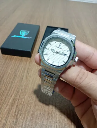 Relógio Original Poedagar Masculino Tela Branco