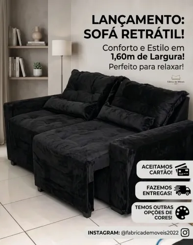 Sofá retrátil 2 lugares