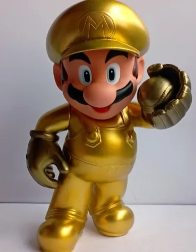 BONECO MARIO DOURADO NINTENDO BANDAI 2006
