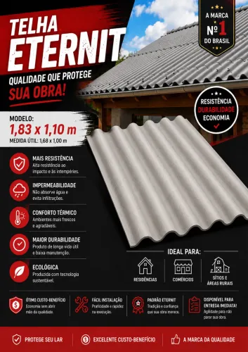 TELHA ETERNIT 1,83 x 1,10