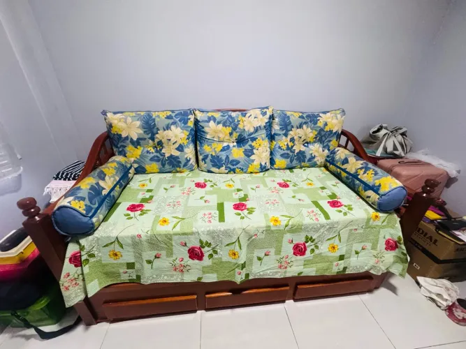 Bi-Cama/sofá de madeira 