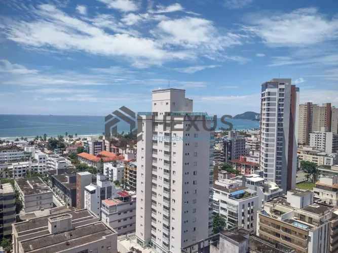 Apartamento com varanda gourmet vista mar na Praia da Enseada, Guaruja