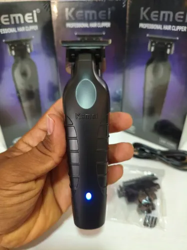 Máquina de Acabamento Cortar Cabelo Profissional Kemei 