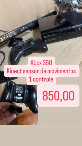 Xbox 360 Slim + Kinect + Controle Original