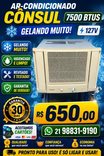 Ar-condicionado cônsul 7500btus 127v