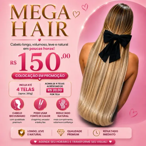Mega hair promoção são Vicente 