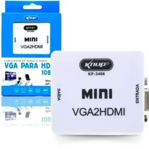 Conversor de Audio e Video VGA para HDMI KNUP