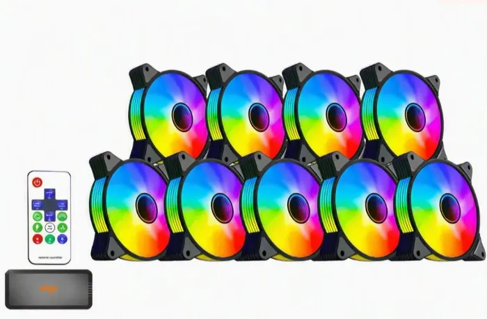 Kit 9 Fans ARGB Aigo AR12 PRO + Controladora