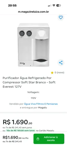 Purificador de Água 220v - Soft Star