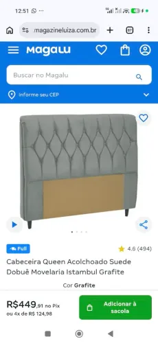 Cabeceira cama Queen Size nova pequeno rasgo no tecido devido transporte 