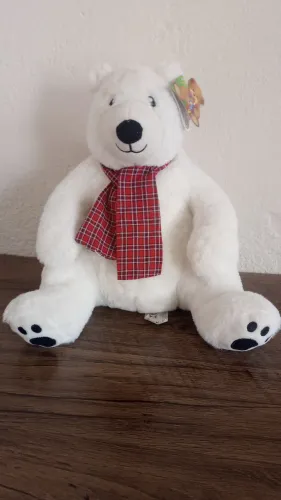 Urso de plucia enfeite para o natal