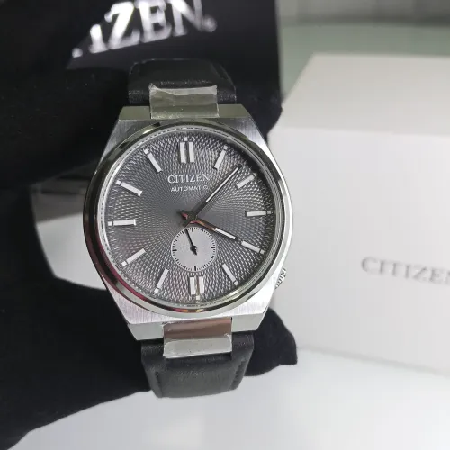 Relógio Novo Citizen Tsuyosa Automático Small Second Grey Dial Sapphire Full Set 40mm