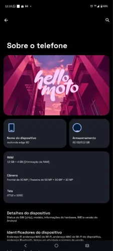 Motorola edge 60 512gb acompanha 11 capinhas