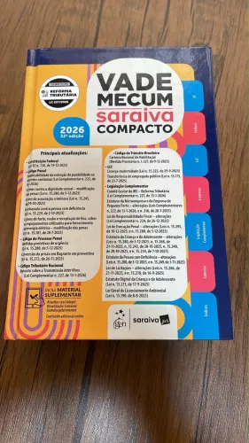 Vade Mecum Saraiva 32a Edição 2026 Nunca Usado, Em Perfeito Estado