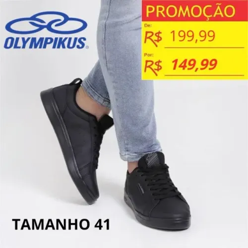 Promoção Tênis Casual Original Masculino Olympikus Only 2 Preto