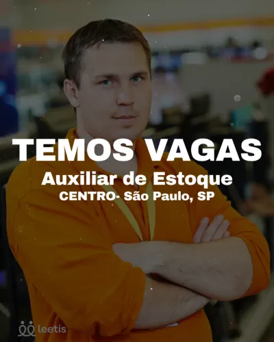 Vaga de emprego | Estoquista Centro - SP - CLT R$2.000 + benefícios