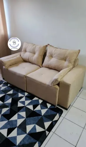 SOFÁ RETRÁTIL BEGE CLARO