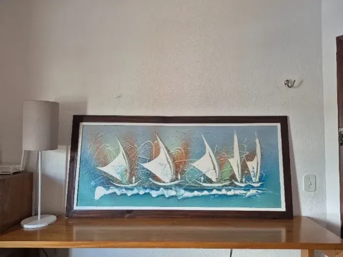 Quadro pintado a óleo. 