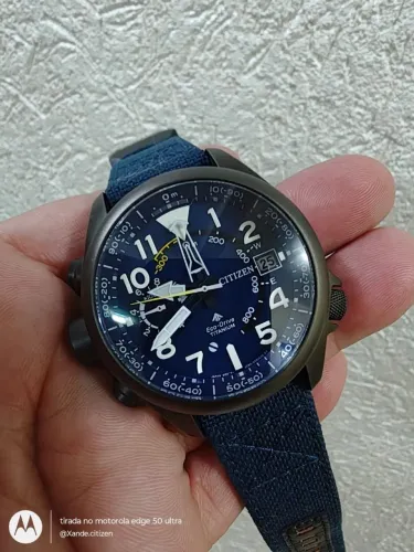 Relógio Citizen Althicron Ecodrive Titanium semi-novo completo 