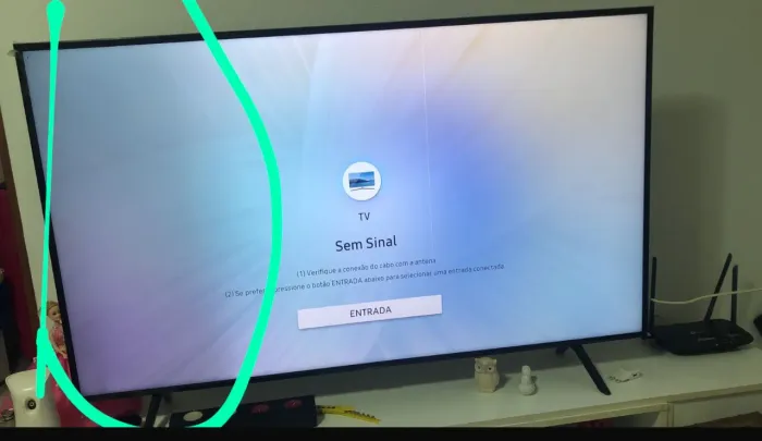 Tv 58 polegadas Samsung só sai áudio