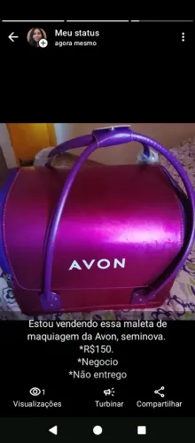 Maleta de maquiagem Avon