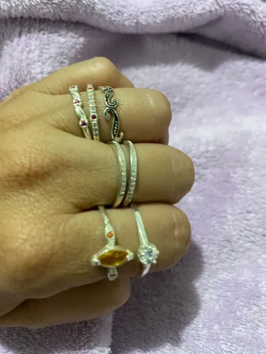 Kit de anéis em prata 925 novas