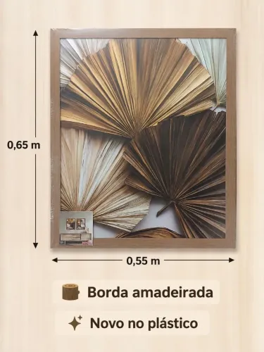 Quadro 0,65A x 0,55L NOVO, no plástico
