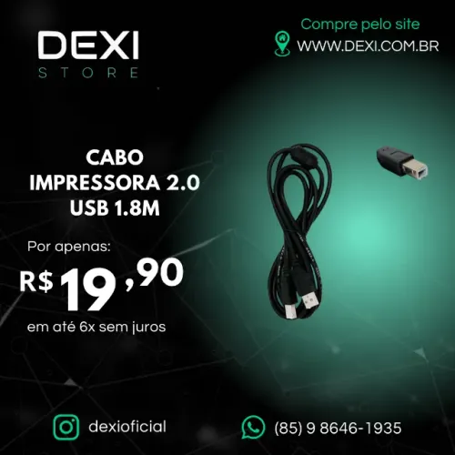 CABO IMPRESSORA 2.0 USB 1.8M