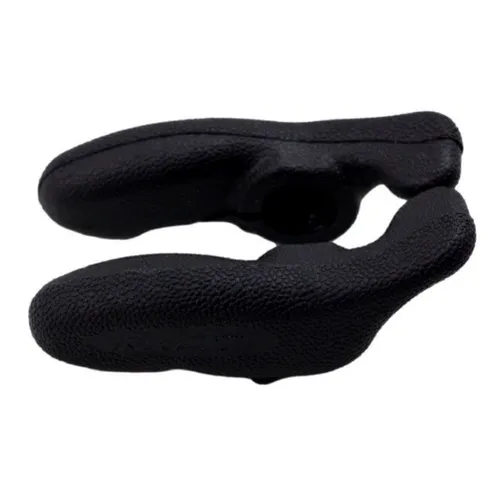 Bar End Chifrinho Bicicleta Ergonômico Cor Preto Reversível em Borracha Macia 7749