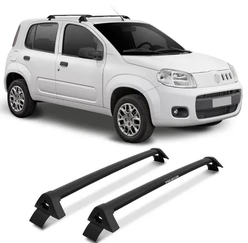 Rack Bagageiro Teto Fiat Novo Uno vivace 4 Portas 2012 em diante