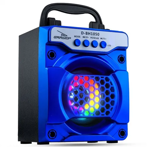 Caixa de som baratinha com LED RGB wireless Cartão de memória FM