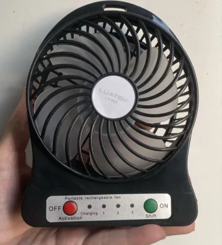 Ventilador Portátil Mesa Recarregável Usb 3 Velocidades Loja Coimbra Computadores Entrega