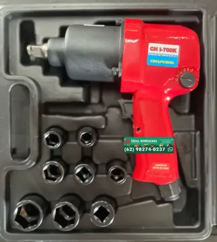 Chave Impacto Pneumatica 1/2 " 70kgf c/ maleta e soquetes