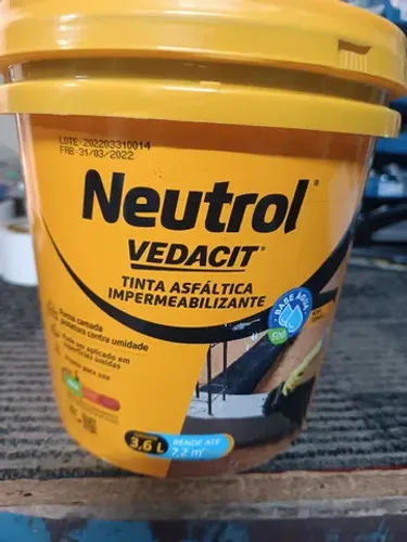 Tinta asfáltica impermeabilizante Neutrol 3,6 litros