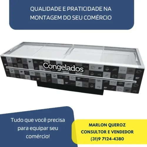 Ilha de congelados Fricon Nova 3,0M Preta
