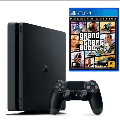 Semana de Ofertas - PS4 Slim 1 TERA + Jogo (GTA V)
