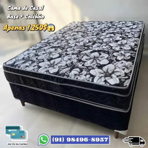 CAMA DE CASAL COLCHÃO MOLAS BONEL