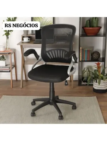 Cadeira Escritório Wave Preta, Lacrada + NF (Até 12x) 