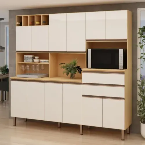 Super Oferta Armário de Cozinha Malta Freijó/Laca (PRODUTO NOVO)