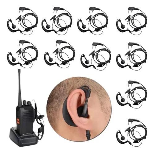 Fone de ouvido radio comunicador Ht walkie talkie