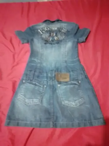Vestido jeans novo vesti até 12 anos 