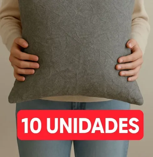 kit 10 capa almofada 45x45 cinza liso decorativa atacado sofa sala presente natal páscoa